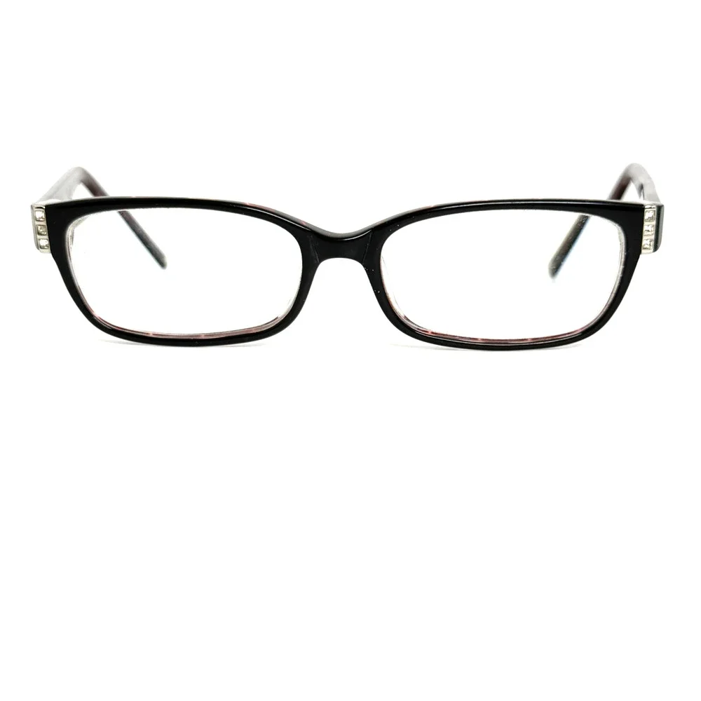 Bulova Penza Eyeglasses Frame Womens Black Red Plastic Full Rim 51-16-140 H18169